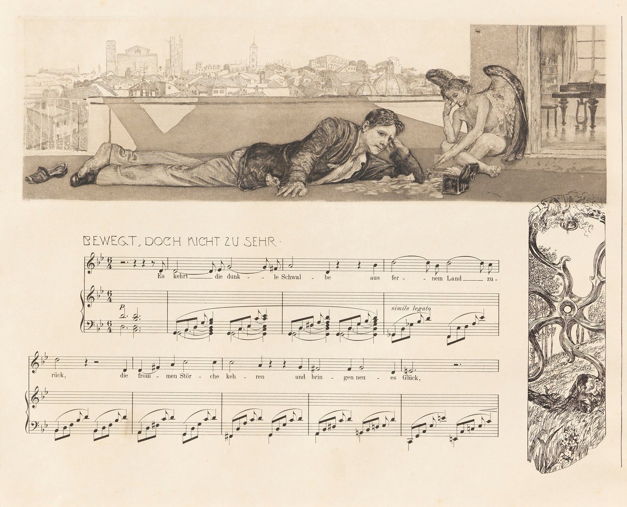 Opus XII, Fantasía de Brahms, 1894 de Max Klinger