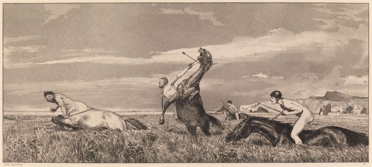 Centauro perseguido de Max Klinger