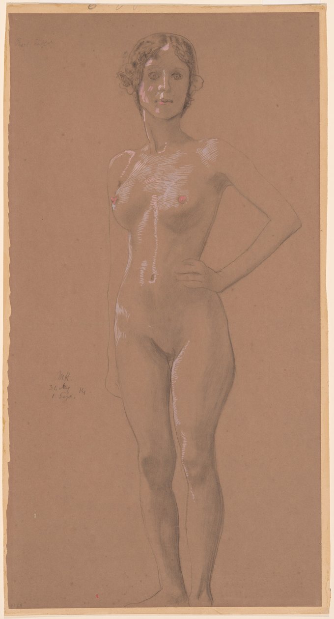Desnudo de pie de Max Klinger