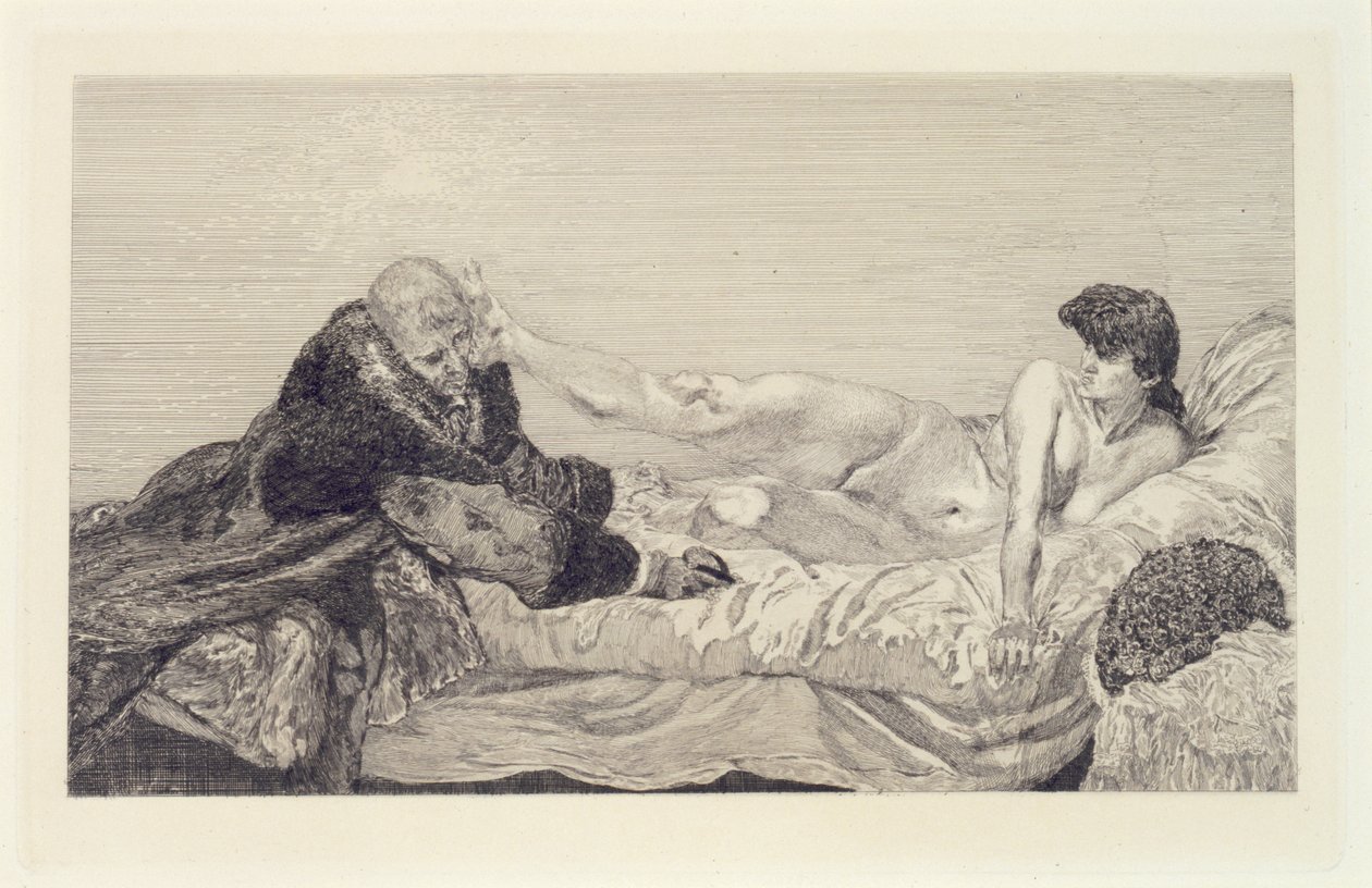«The Proposition», lámina 6 de la serie «A Life: Opus VIII» de Max Klinger
