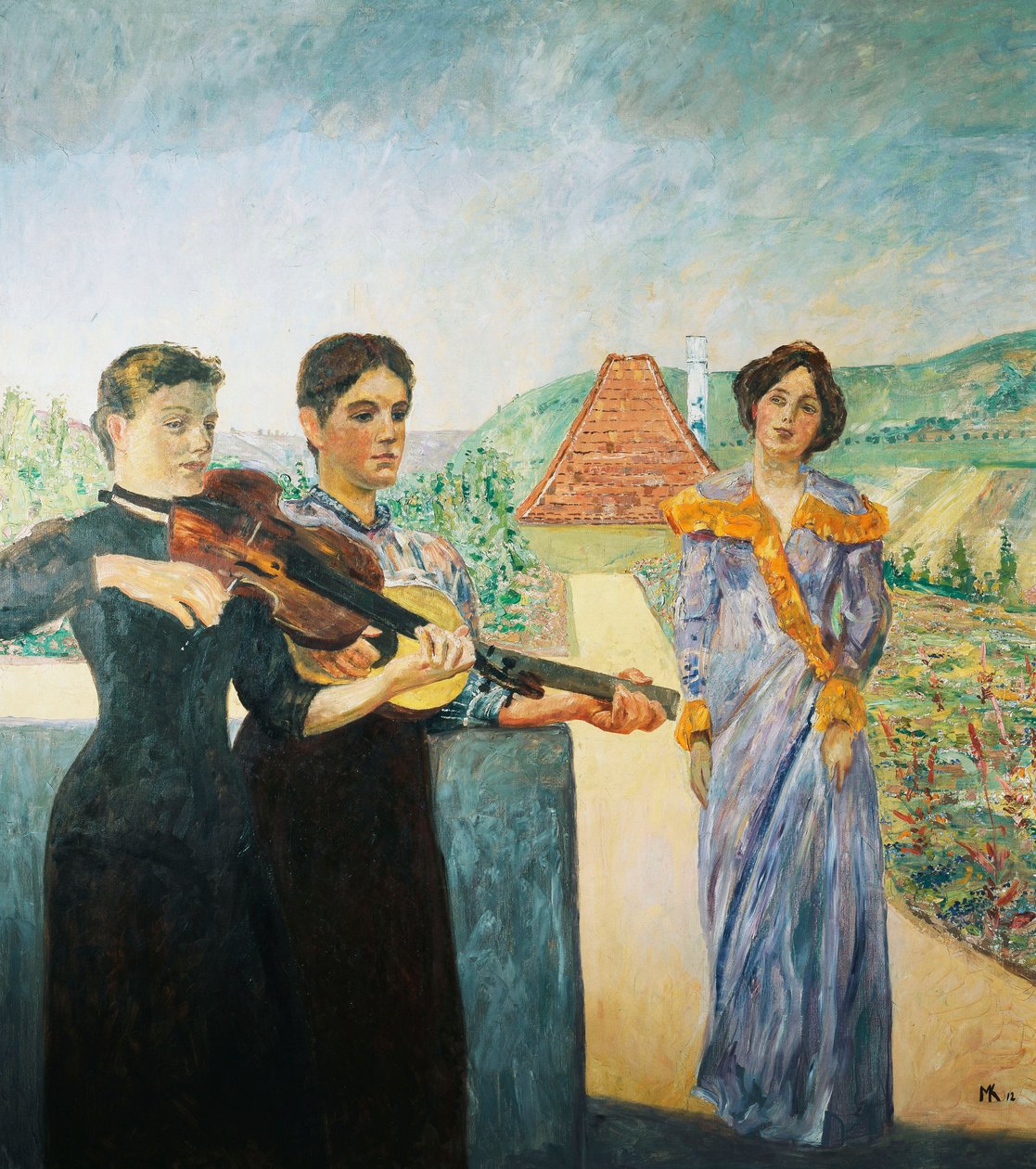Tres mujeres en el viñedo de Max Klinger