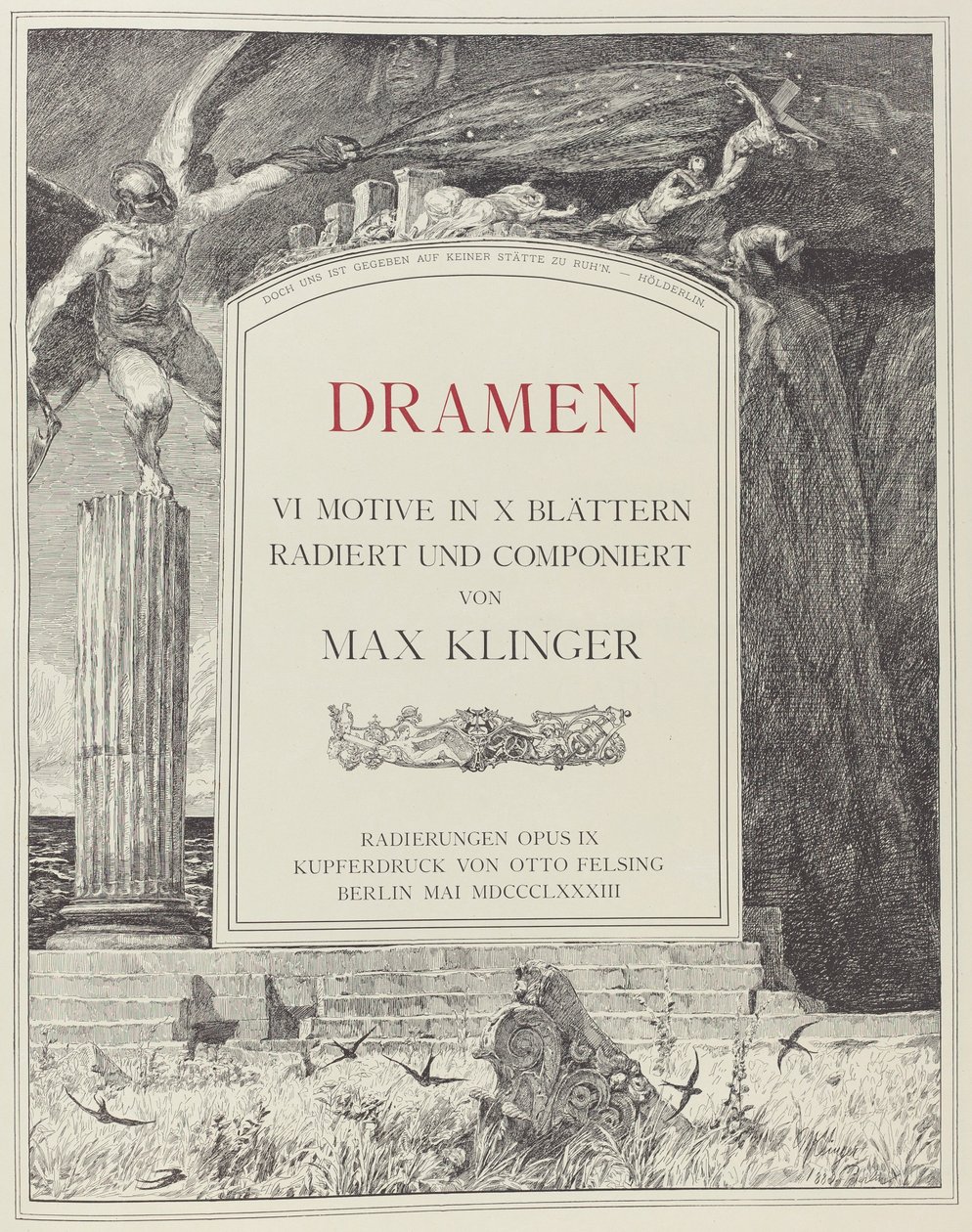 Página de título, 1883 de Max Klinger