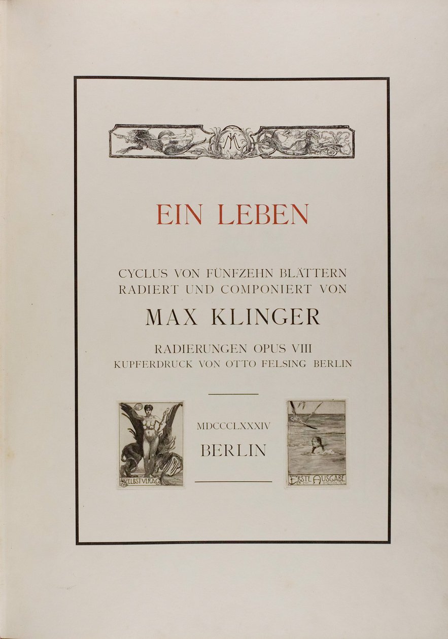 Portada: Una vida de Max Klinger
