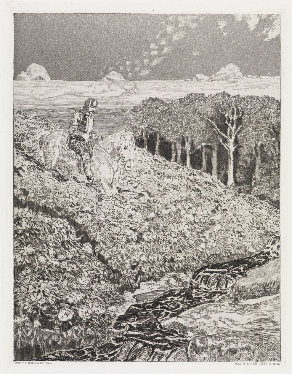 Camino del sueño (Tienda, opus XIV, parte 2, n.º 35) de Max Klinger