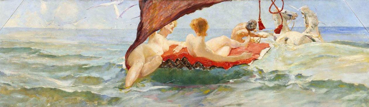 Venus en el carro de concha. Parte de la decoración mural de la Villa Albers de Max Klinger