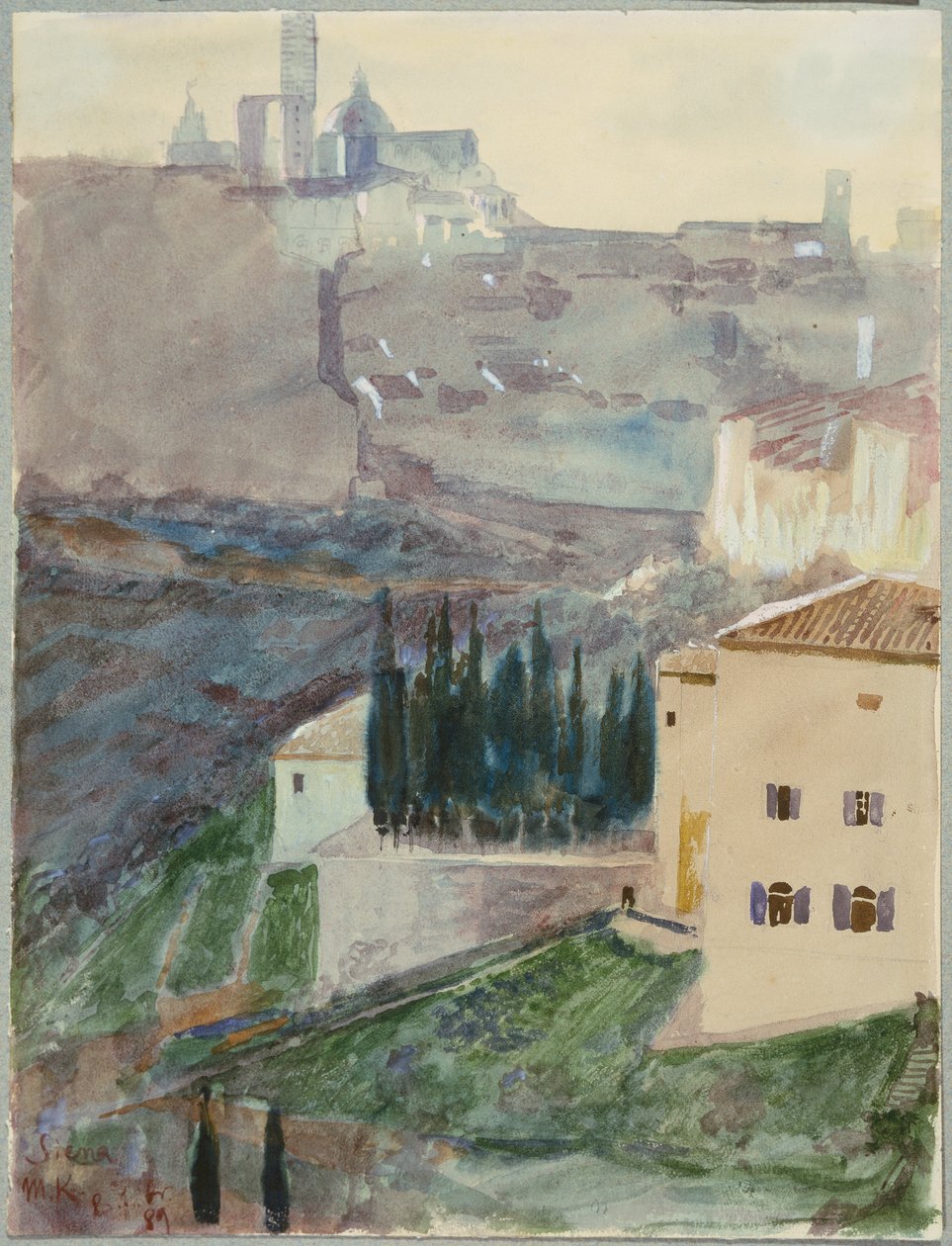 Vista de Siena de Max Klinger