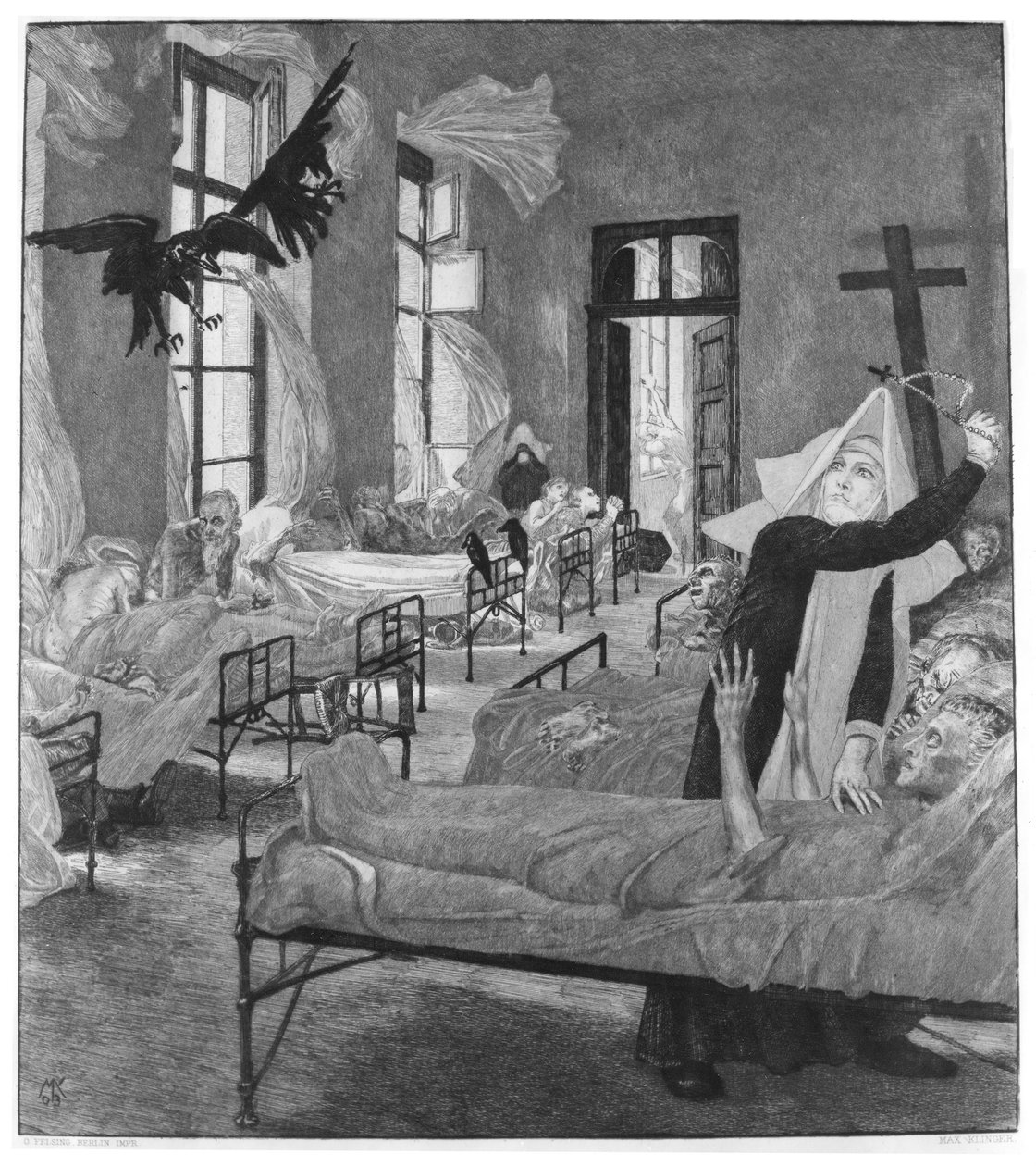 De la muerte II - Hoja 5: La peste de Max Klinger