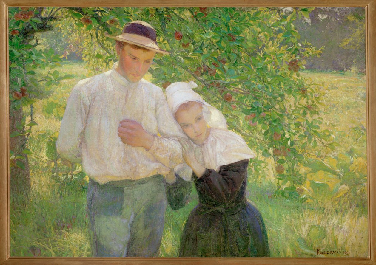 Spaziergang im Garten - Un paseo por el jardín ... (pintura sobre lienzo) de Max Kurzweil