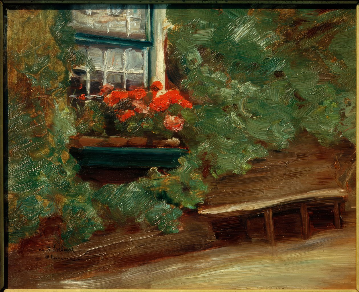 Vista de una casa de campo holandesa de Max Liebermann
