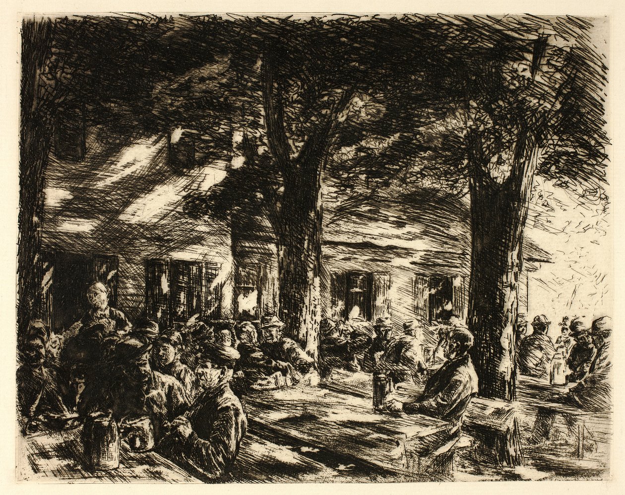 Jardín de cerveza en Rosenheim de Max Liebermann