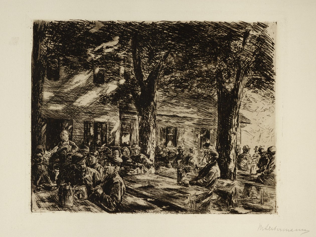 Cervecería al aire libre en Brannenburg cerca de Rosenheim de Max Liebermann