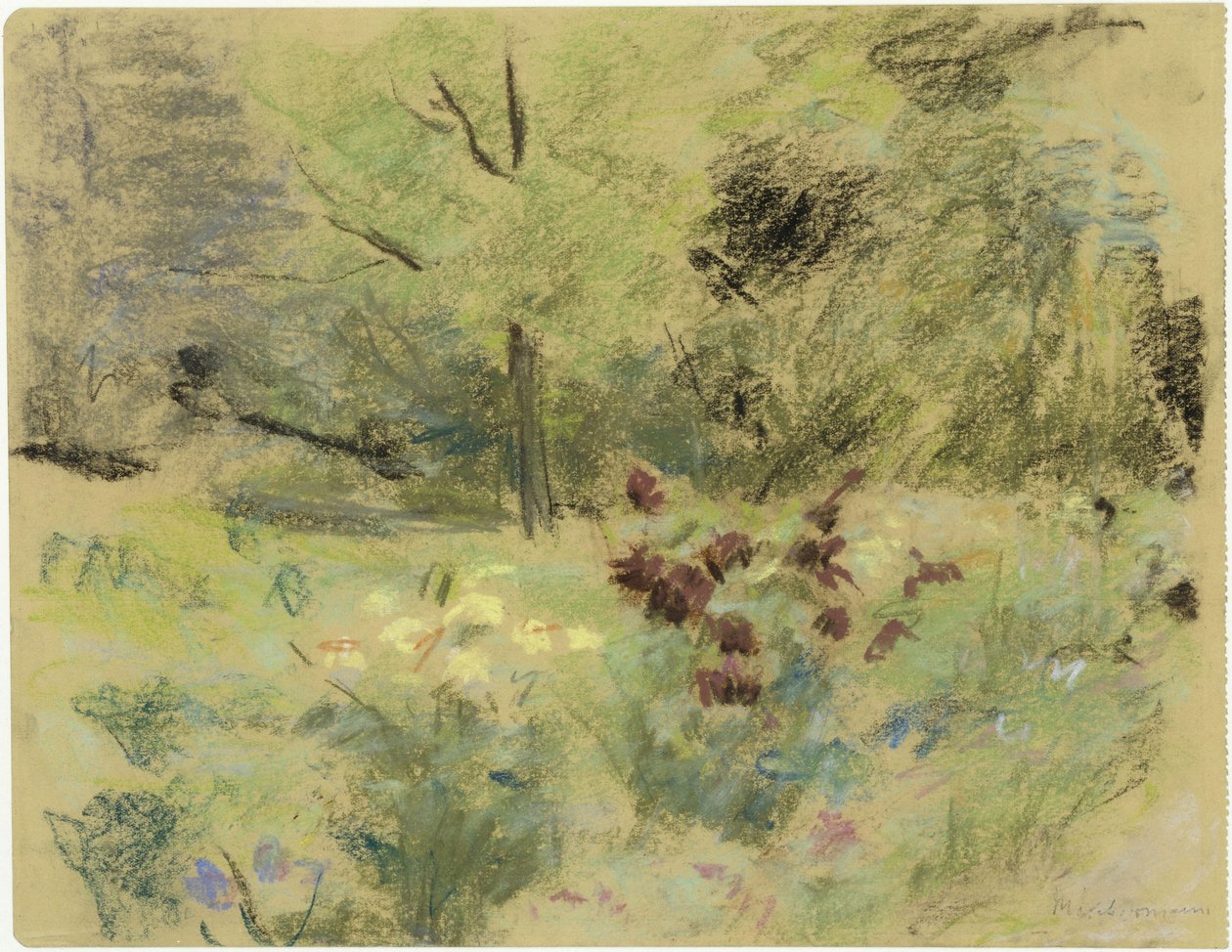 Flores y árboles de Max Liebermann