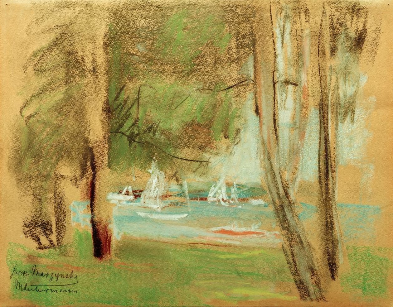 Barcos en el Wannsee de Max Liebermann