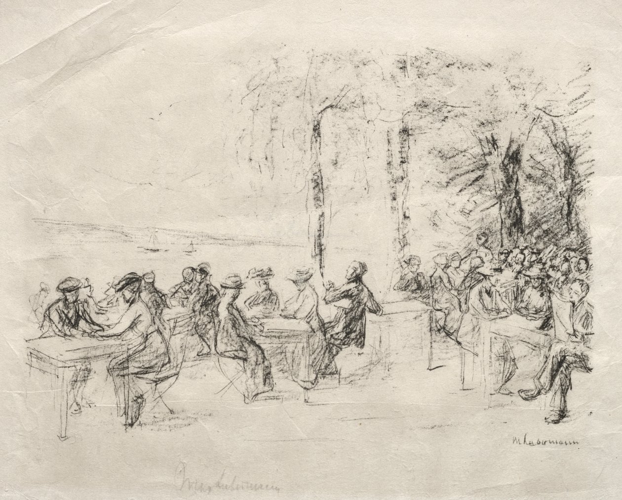 Café en el Havel de Max Liebermann