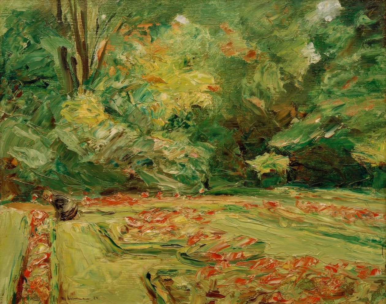 La terraza de flores en el jardín de Wannsee hacia el norte de Max Liebermann