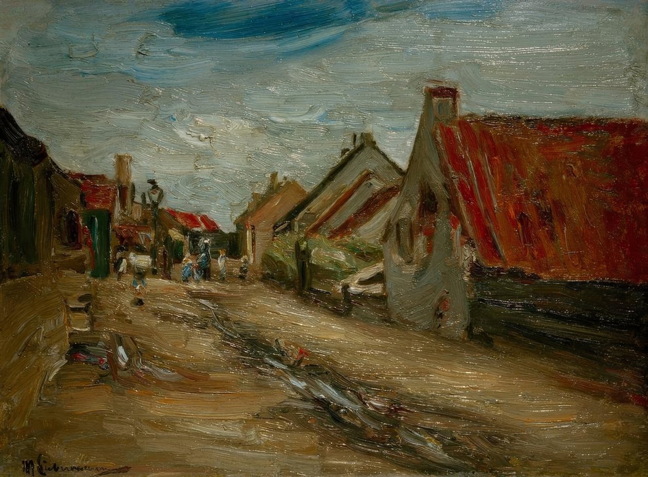 Calle del pueblo en Holanda de Max Liebermann