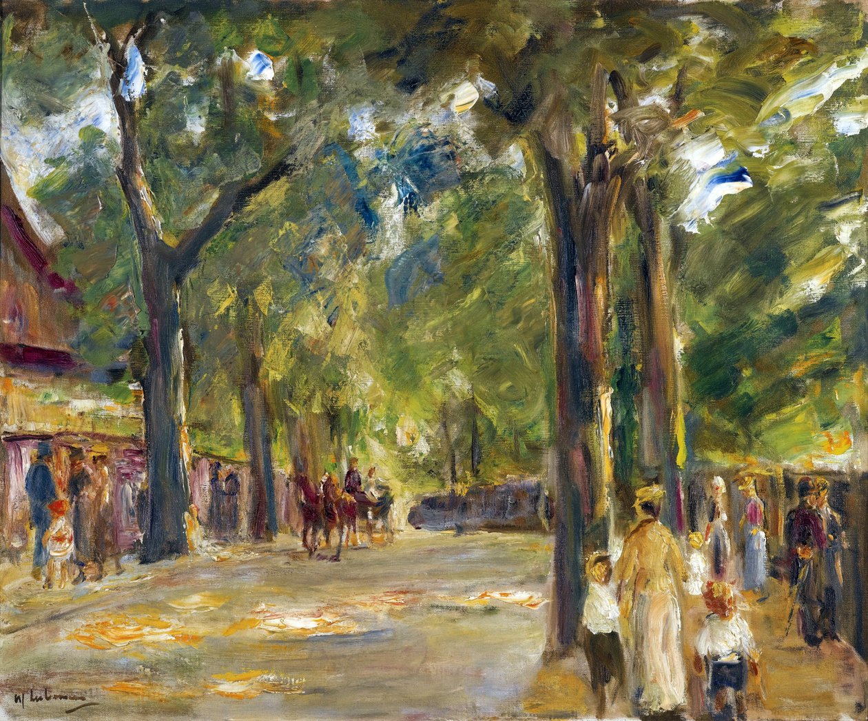 Figuras en la Grosse Seestrasse en Wannsee de Max Liebermann