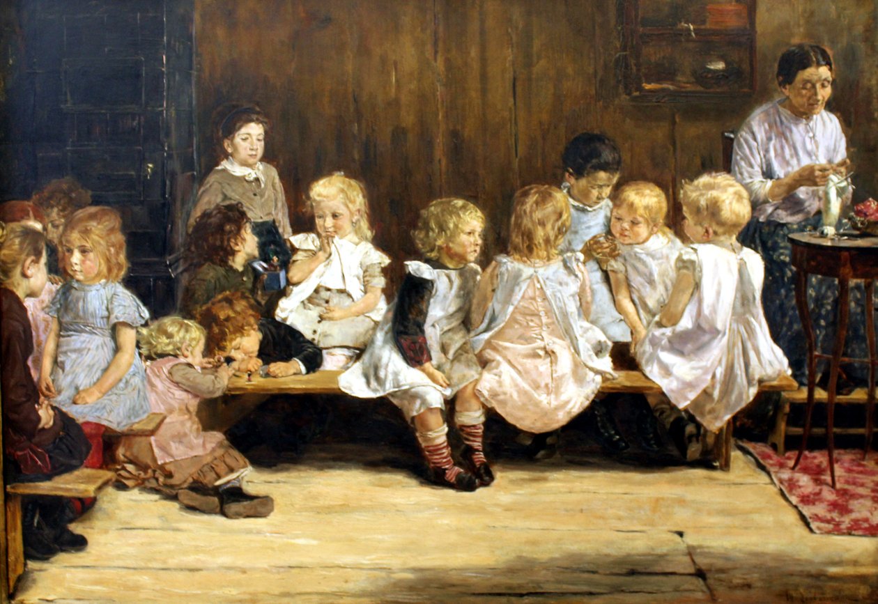 Alemán: Kleinkinderschule in Amsterdam Escuela infantil en Amsterdam de Max Liebermann