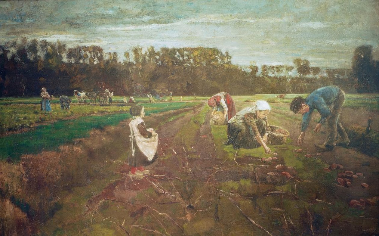 Cosecha de patatas en Barbizon de Max Liebermann