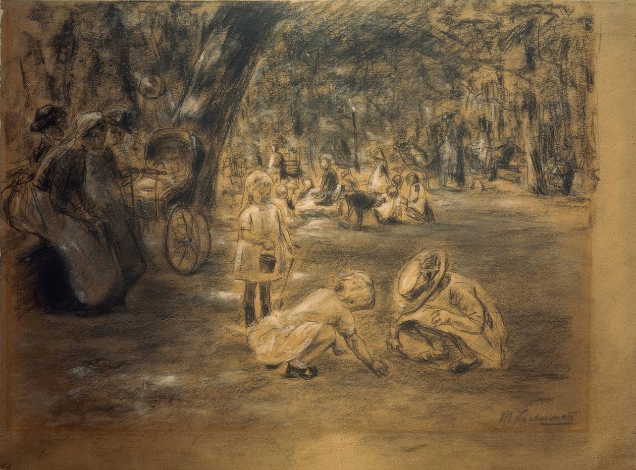 Parque infantil en el Tiergarten de Max Liebermann