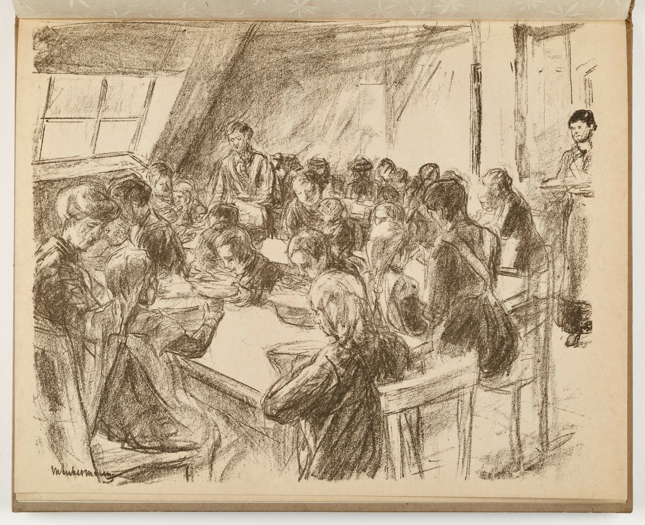 Comedor popular infantil (ilustración de: Arte y artistas XIII, 6) de Max Liebermann