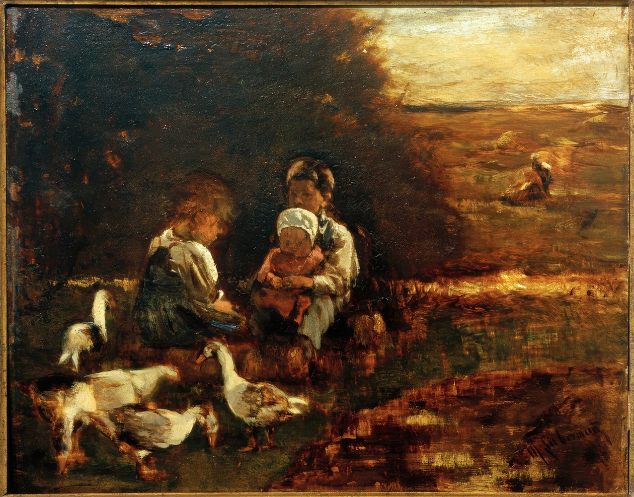 Pequeños pastores de gansos de Max Liebermann