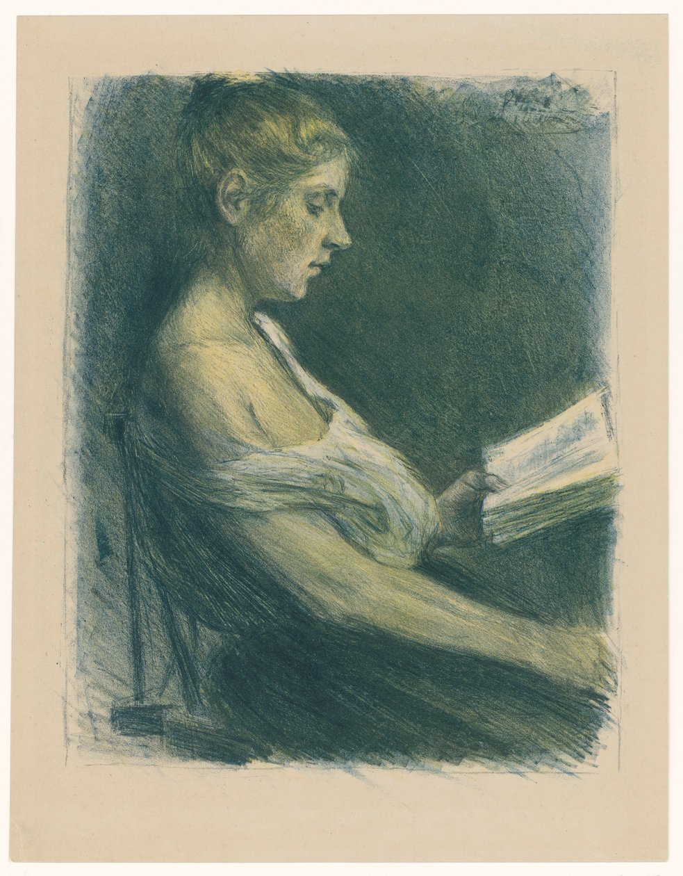 Niña leyendo de Max Liebermann