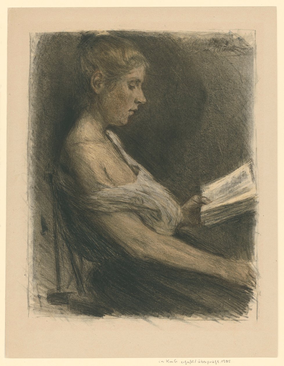 Niña leyendo de Max Liebermann
