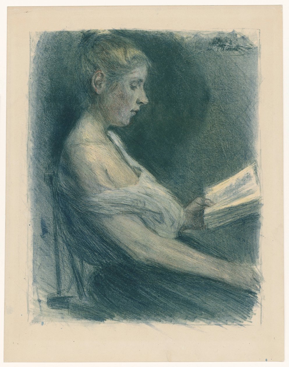 Muchacha leyendo de Max Liebermann