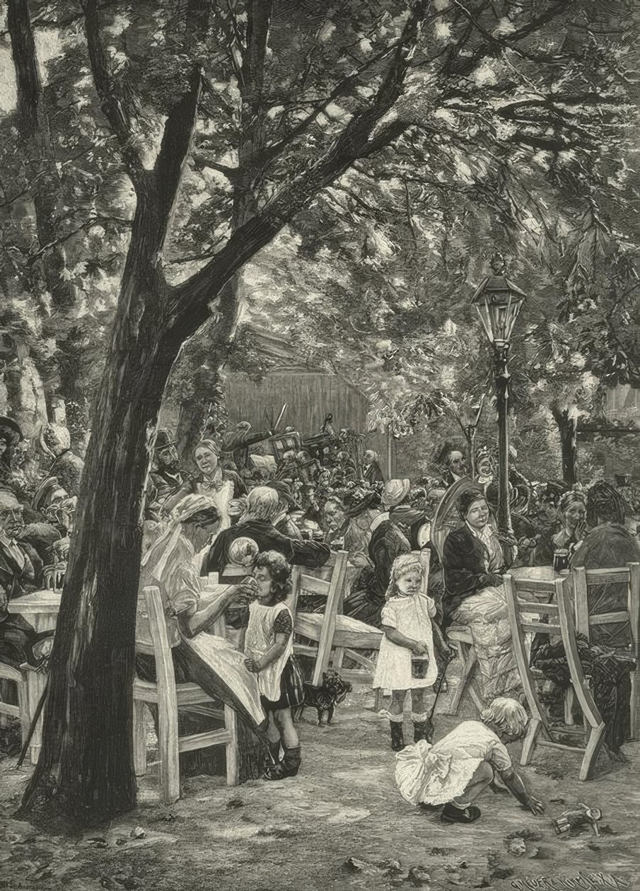 Liebermann, concierto en el jardín de la cervecería de Max Liebermann