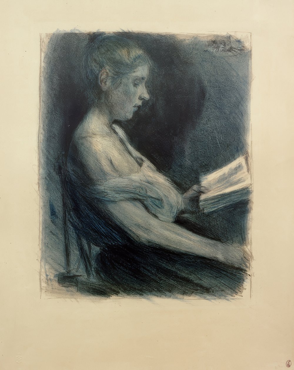 M.Liebermann, Niña leyendo de Max Liebermann