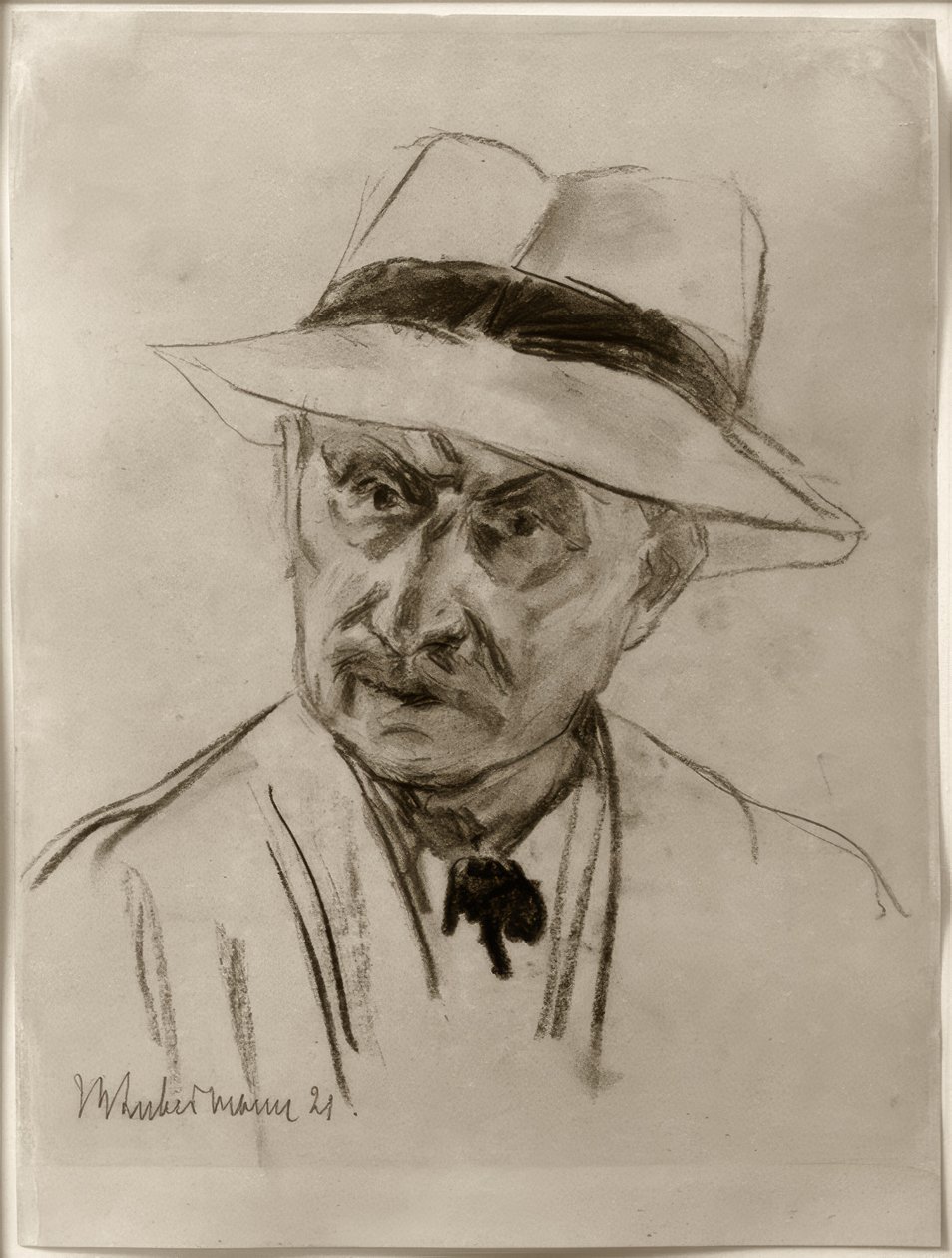 Max Liebermann / Autorretrato con sombrero panamá de Max Liebermann
