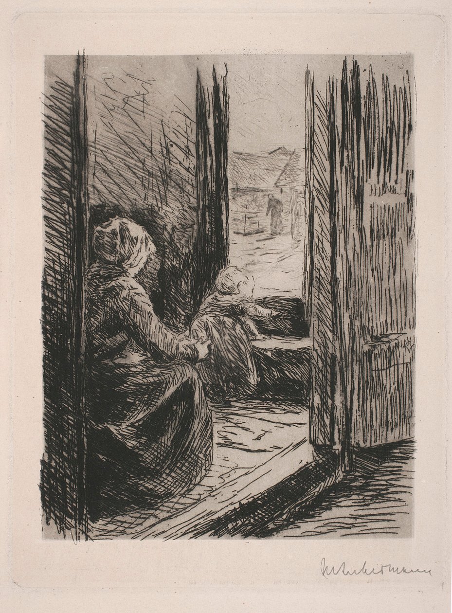 Madre e hijo de Max Liebermann