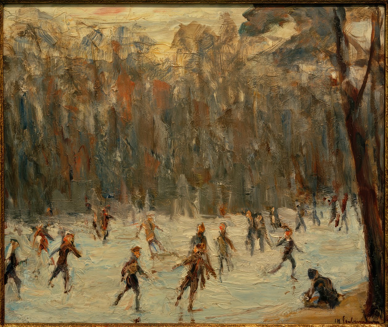 Patinadores en el Tiergarten de Max Liebermann