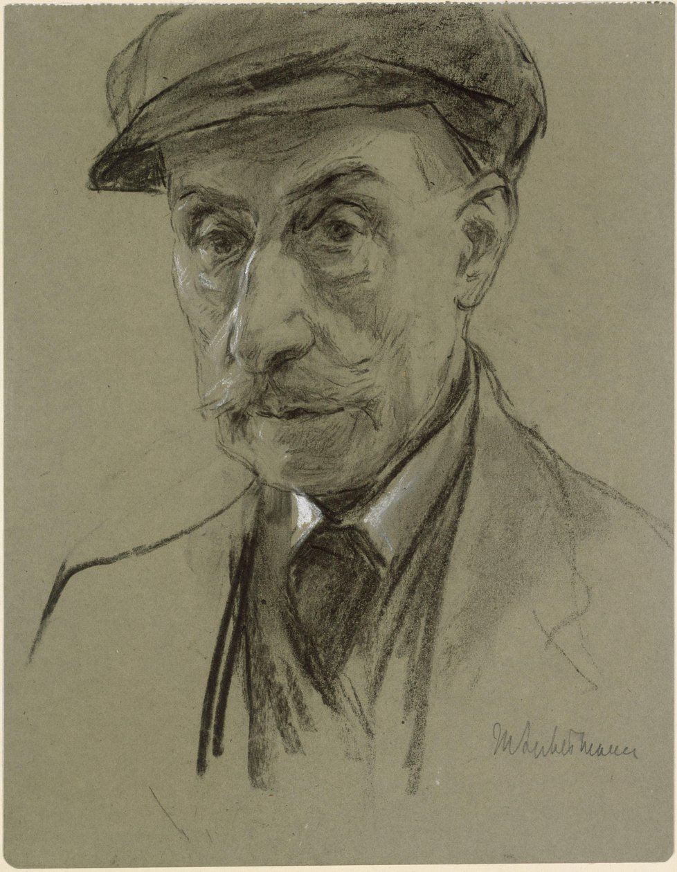 Autorretrato con gorra de Max Liebermann