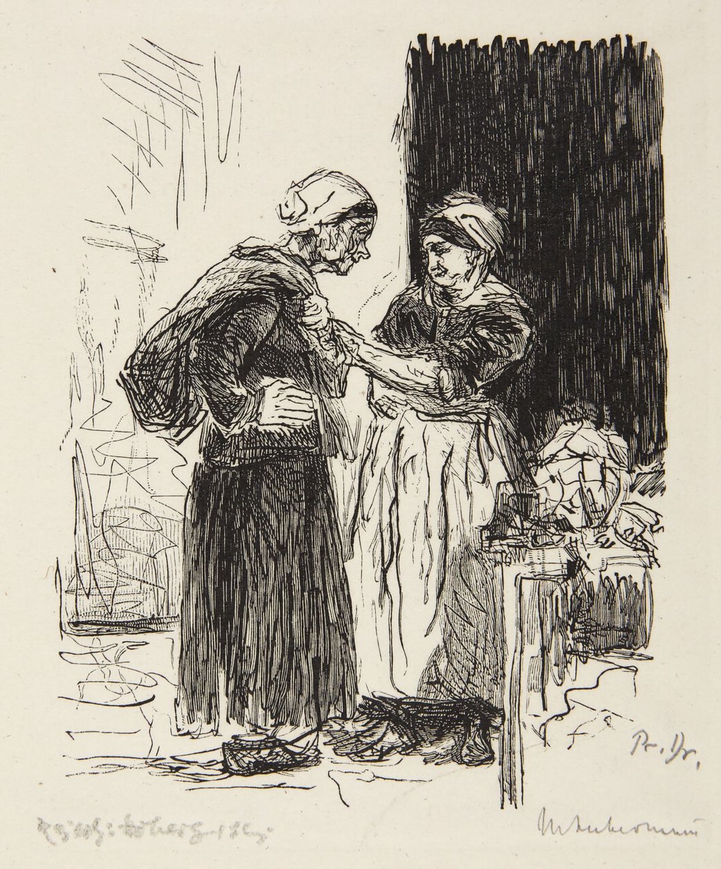 Dos mujeres conversando de Max Liebermann