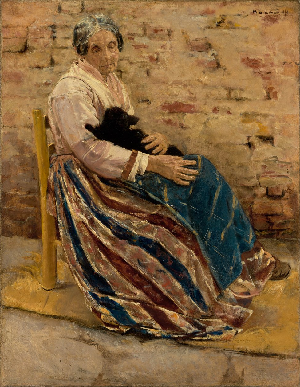 Mujer con gato de Max Liebermann