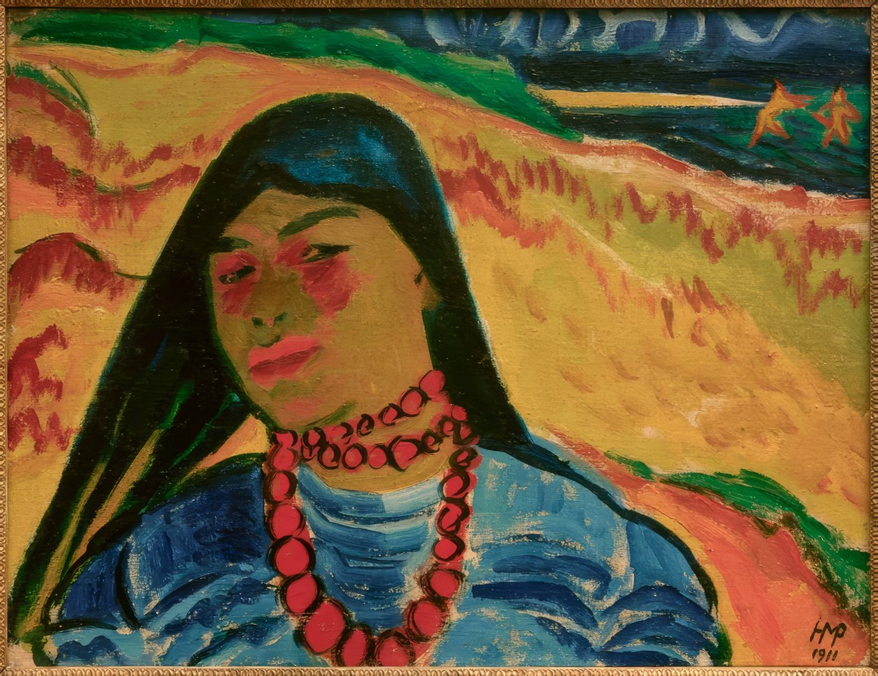En la playa de Nida de Max Pechstein