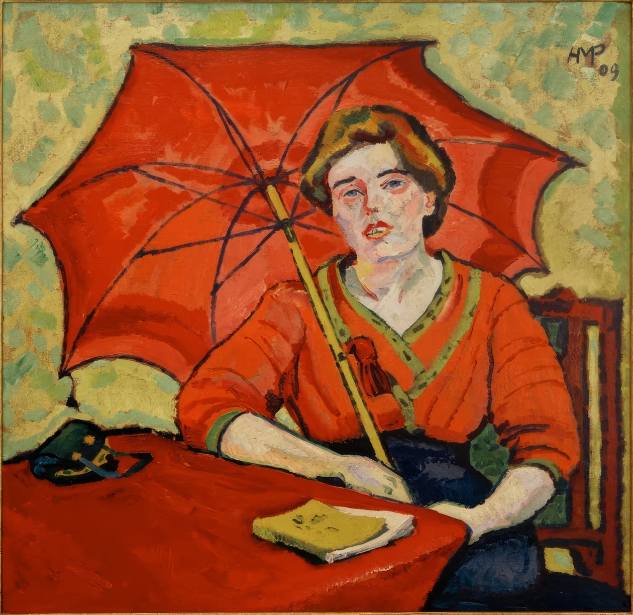 Bildnis in Rot (Schauspielerin) von Max Pechstein