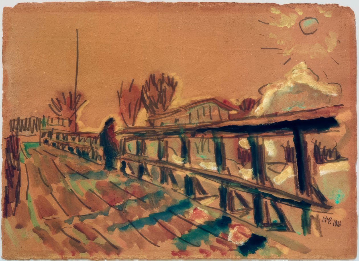 Vista sobre un puente de Max Pechstein