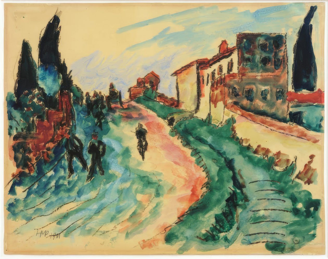 Paisaje italiano de Max Pechstein