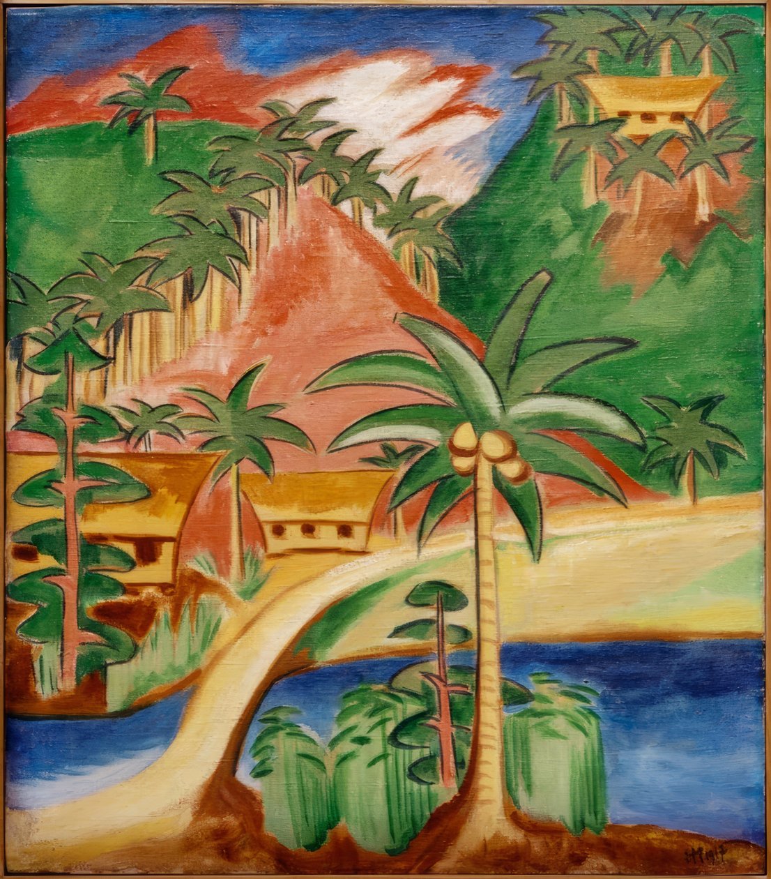 Paisaje de palmeras de Max Pechstein
