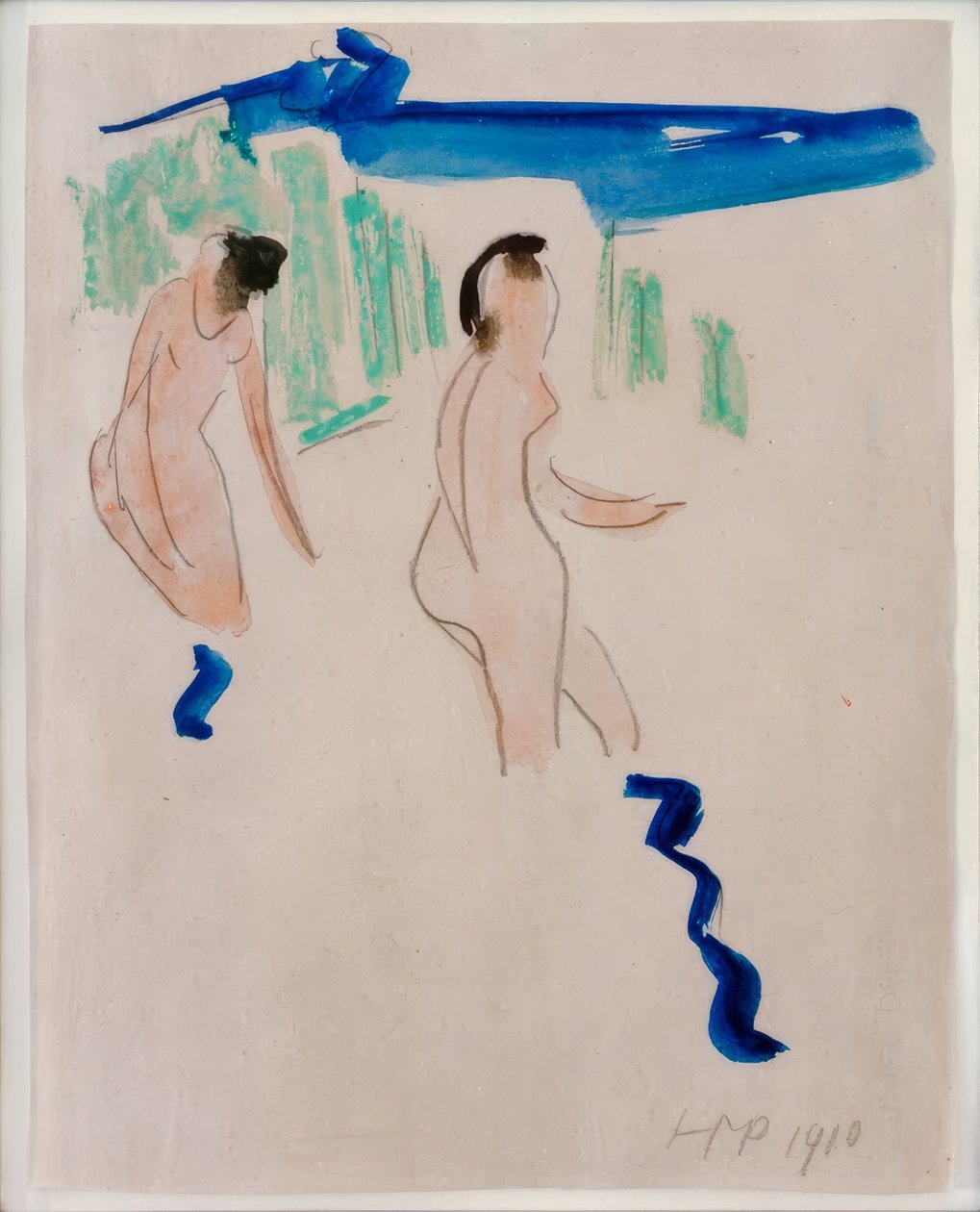 Dos bañistas de Max Pechstein