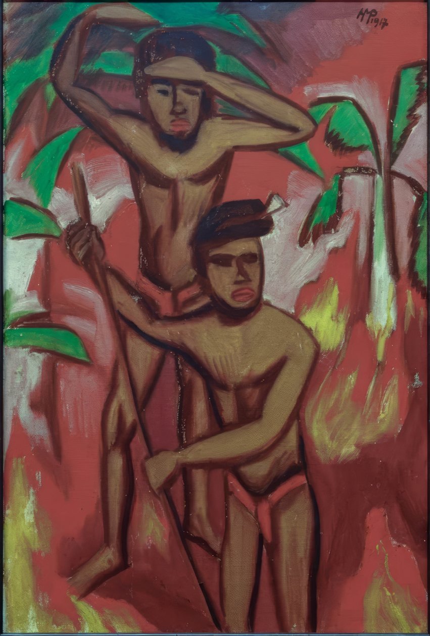 Dos nativos (Palau) de Max Pechstein