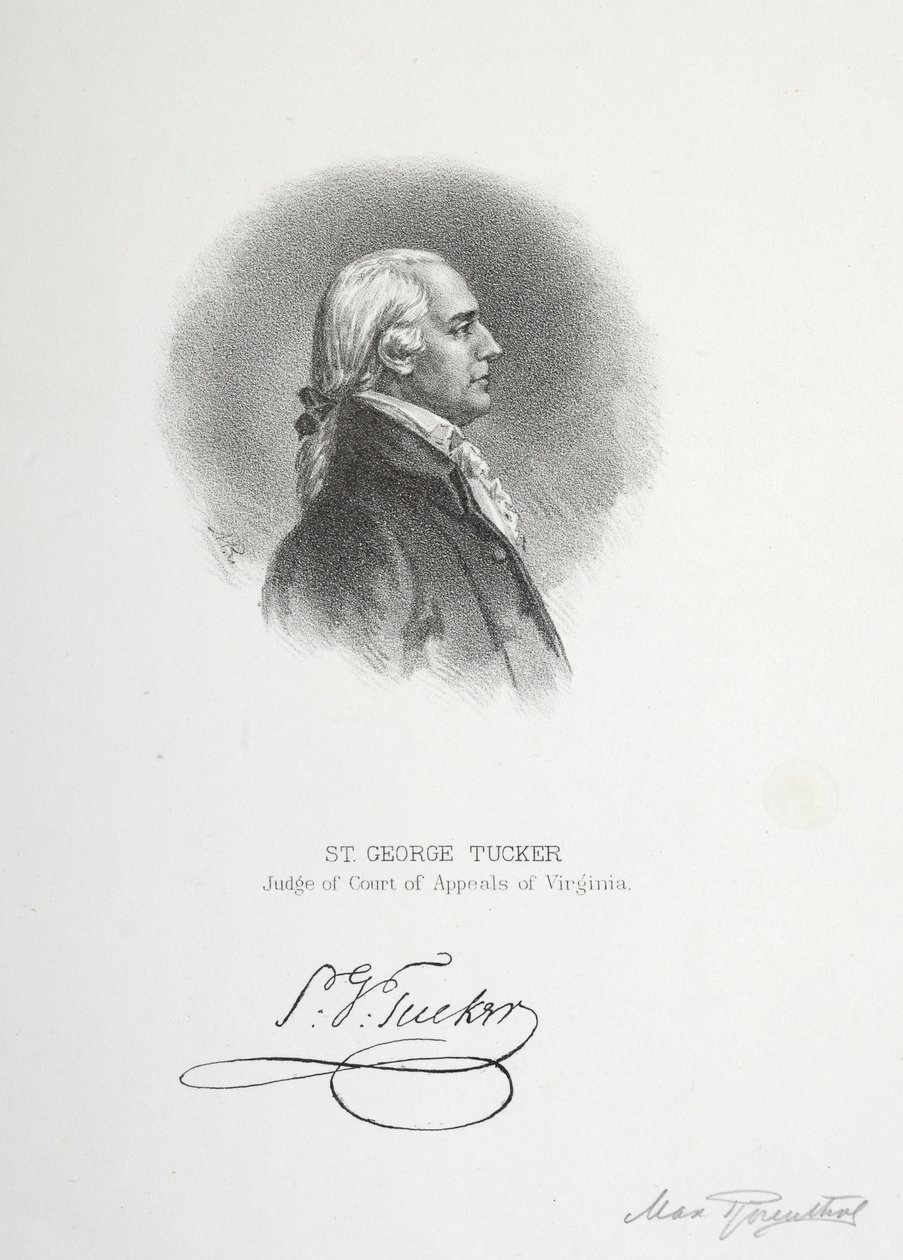 St. George Tucker, Juez del Tribunal de Apelaciones de Virginia de Max Rosenthal