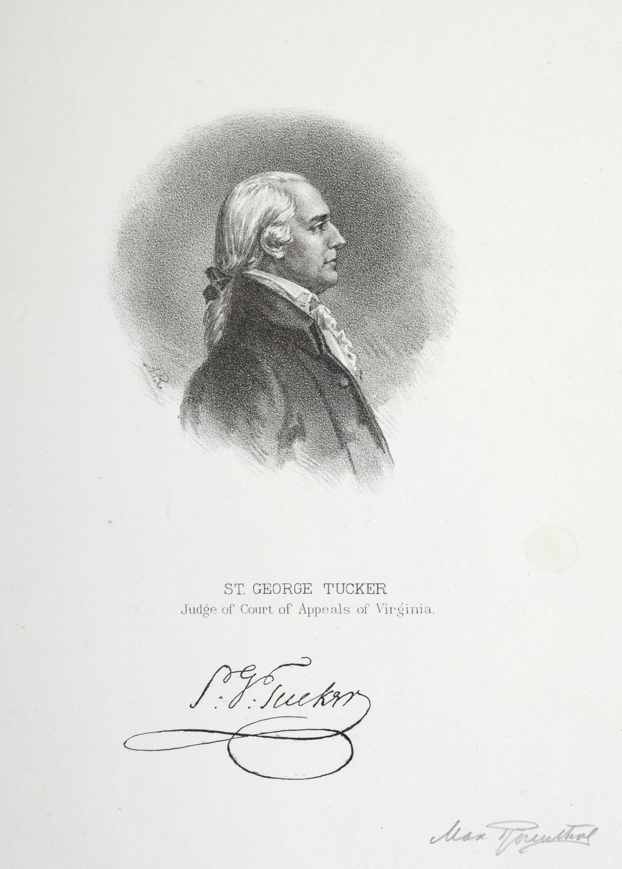 St. George Tucker, Juez del Tribunal de Apelaciones de Virginia de Max Rosenthal