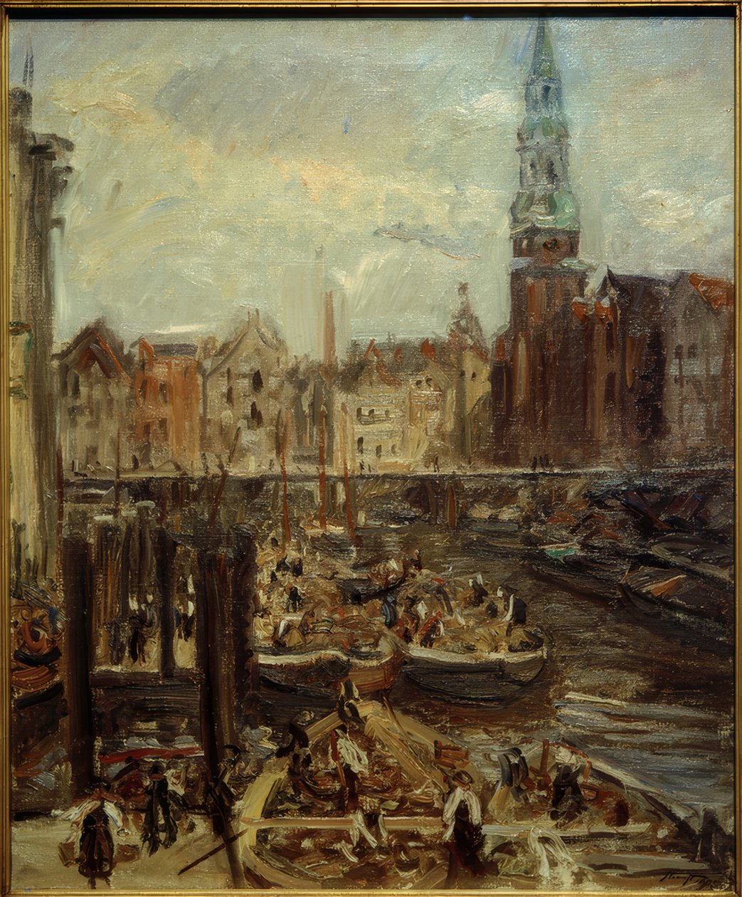 Canal en el mercado de lúpulo de Max Slevogt