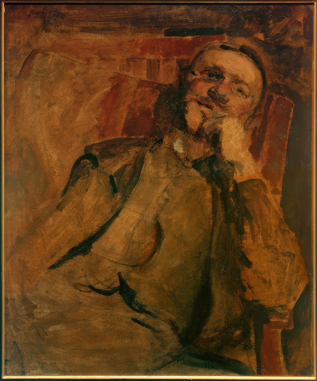 Autorretrato en la silla de Max Slevogt