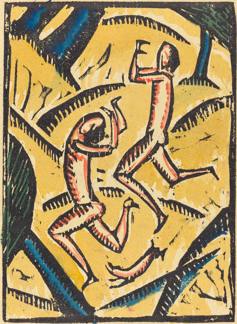 Dos Bailarinas Desnudas en un Paisaje de Max Zachmann