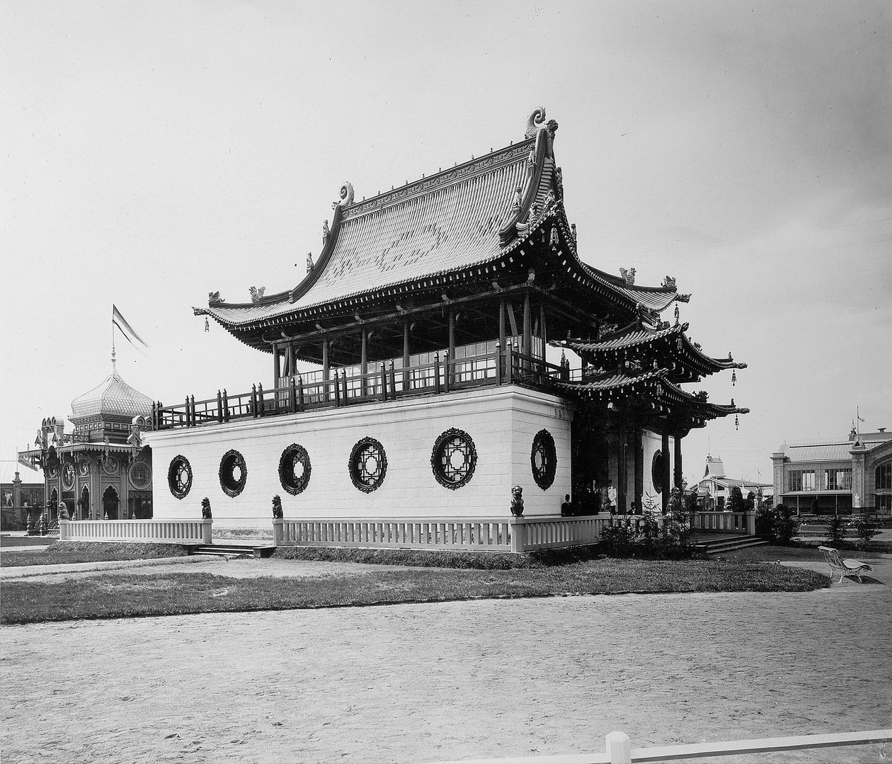Pabellón de China, la Exposición de toda Rusia, Nizhny Novgorod, Rusia, 1896 de Maxim Dmitriev